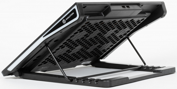 Подставка Evolution LCS-09 RGB для ноутбука до 17 дюймов, с активным охлаждением и красочной подсветкой
