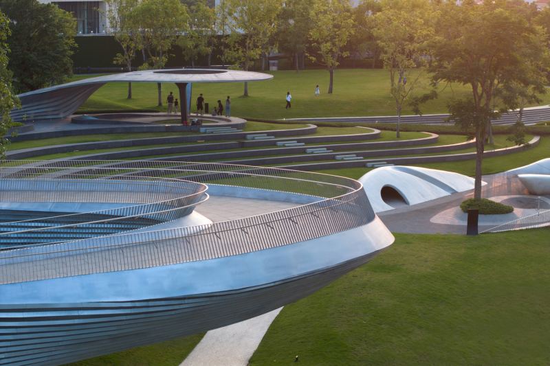 Парк Южной набережной Пачжоу в городе Гуанчжоу, Китай