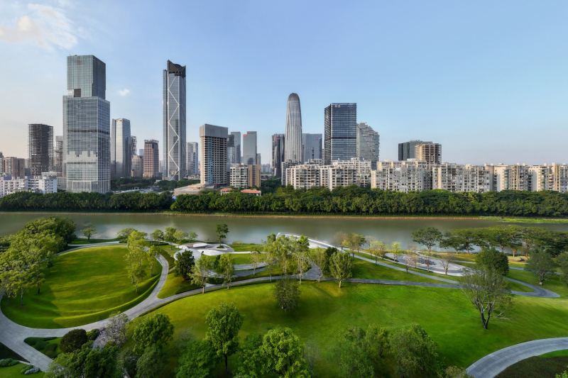 Парк Южной набережной Пачжоу в городе Гуанчжоу, Китай