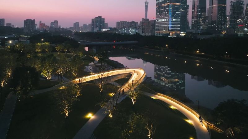 Парк Южной набережной Пачжоу в городе Гуанчжоу, Китай