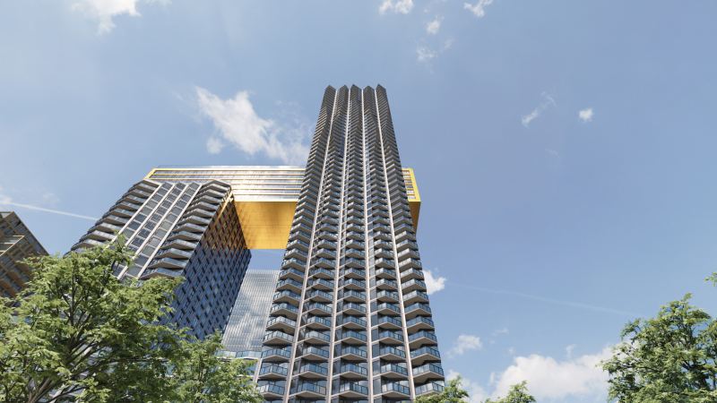 Началось строительство жилого комплекса The Sax в Роттердаме