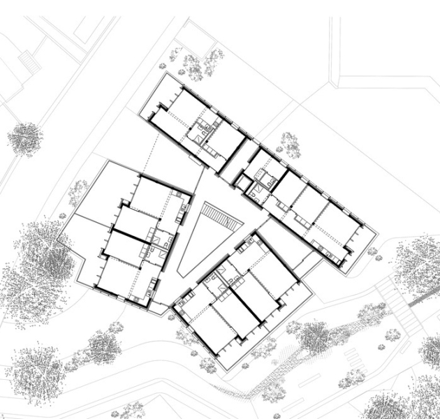 Новый дом для престарелых в городе Прени-Шамбези, Швейцария