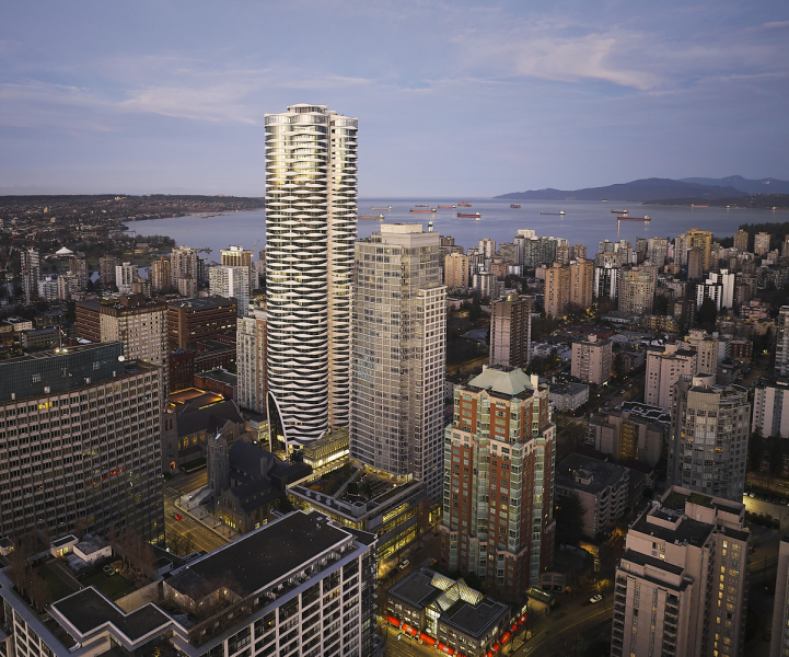 Комплекс "Бабочка + Первая баптистская церковь" в Ванкувере, Канада