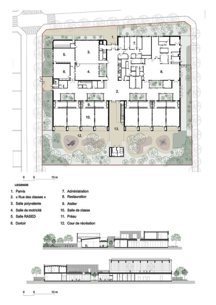 Школьный комплекс Симоны Вейль в Трамбле-ан-Франс, Франция