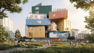 MVRDV спроектировали культурный комплекс из цветных блоков